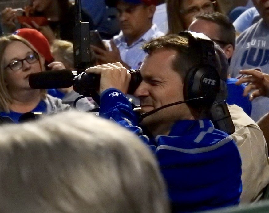 becsnyder's tweet image. Wow they’ll let just anyone behind the camera on #SBCubsSocial night. @SBCubs @961Sportsbeat @BKingSports