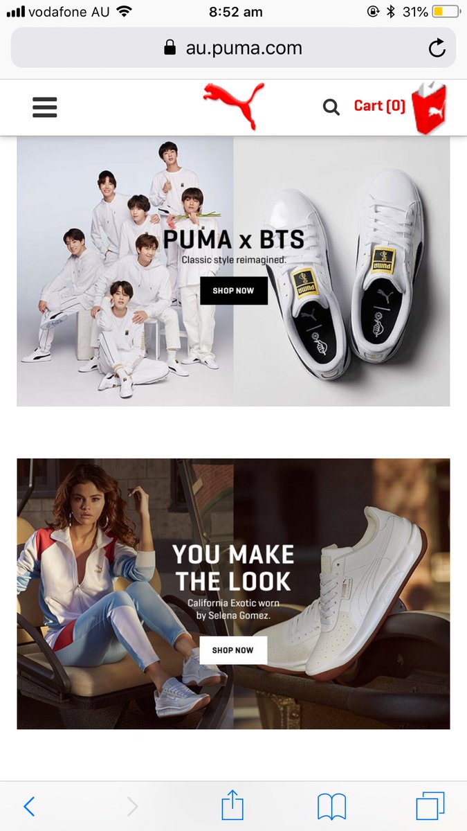 puma bts australia