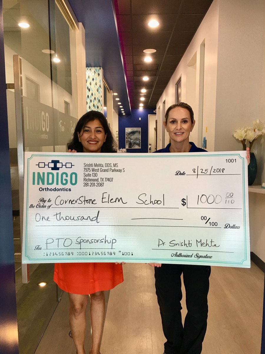 CSE_PTA's tweet photo. A HUGE thank you to Indigo Orthodontics and Dr. Srishti Mehta for sponsoring the PTA! We love our sponsors!!! 
 
#IndigoOrthodonics #Weloveoursponsors #PTA #CSE https://t.co/kFSNGXvDyM