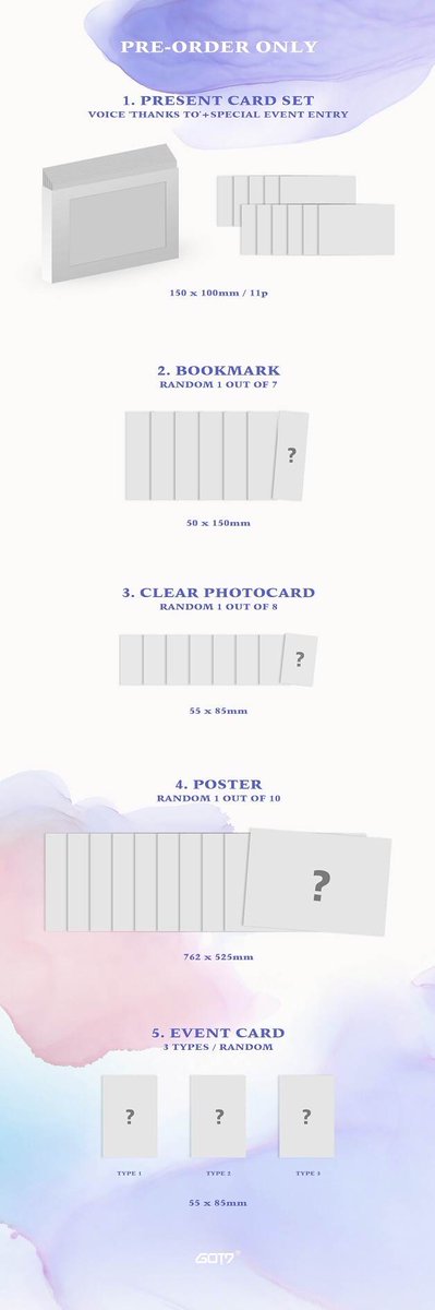 sellallsold's tweet photo. #GOT7PRESENT : YOU
♥️ POSTER + Present Card set (เฉพาะรอบพรี)
+ Bookmark + Clear Photocard + Event Card
(แรนด้อมทุกอย่าง)
🔥 อัลบั้มละ 680
มัดจำ 400 บาทต่อ 1 อัลบั้ม
📦 ลทบ120 / EMS150 รวมกระบอก
#ตลาดนัดอากาเซ https://t.co/b3ImY253ut