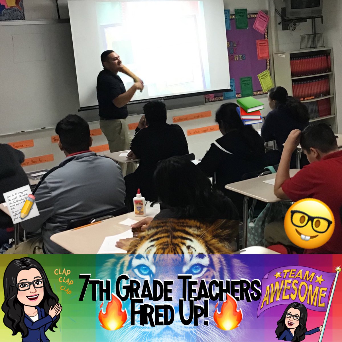 CMS_MISD's tweet photo. Chacon 7th grade Teachers are in it to win it! Connecting with students, raising the bar ...setting high expectations the #1stWeekBack2School #ChaconReady #ChaconPride #MercedesISD #NewSchoolYear #TheTigerWay #GoTigers @MercedesSchools https://t.co/FPjfaYsszr