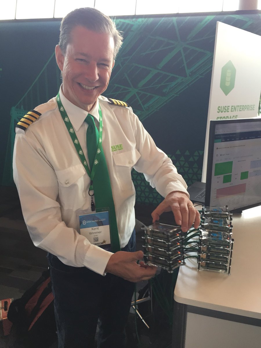 SWDevAngel's tweet image. OMGosh he doesn’t just fly planes! He also gives demos! @kentwimmer #SUSE #CephCluster #OSSummit