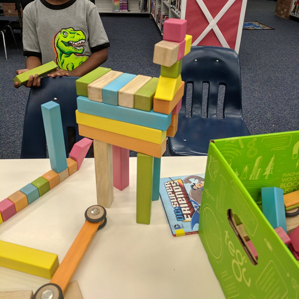 mshamlib's tweet photo. Building farm animals with #tegu blocks. We love #OSOB and we love #charlottesweb! #scslibraries https://t.co/vsUoQPRTdT