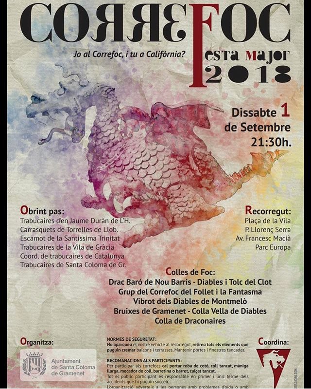 Escalfant motors per les Festes Majors de Sntk 2018! Aquest any el Correfoc d'Estiu l'organitza <a href="/Draconaires/">Draconaires</a>