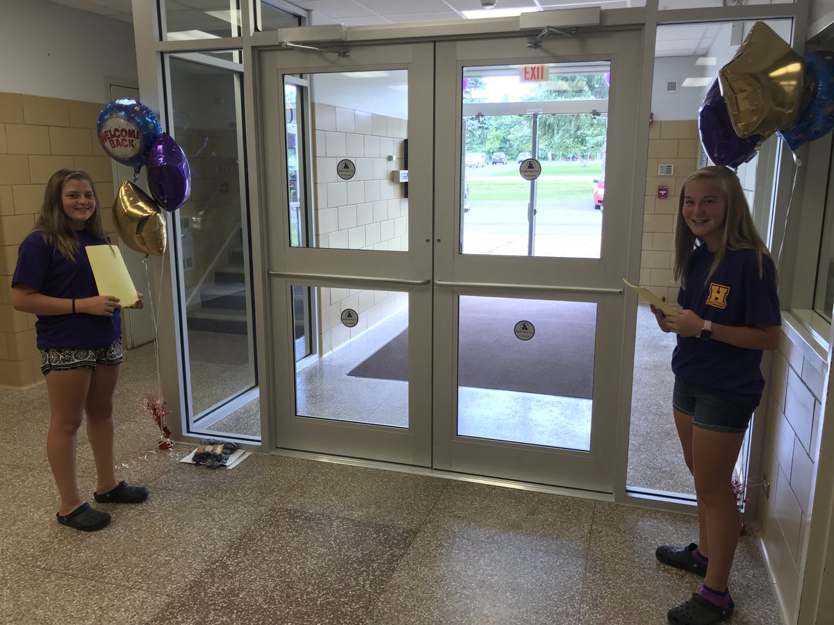 HollandSchools's tweet photo. Grand reopening of the #HollandCSD middle school is in full swing! Stop down - talk to a student ambassador about winning prizes while you tour the school and explore technology! Ribbon cutting ceremony at 5:30! #newbeginnings https://t.co/R9nN3MrHfa