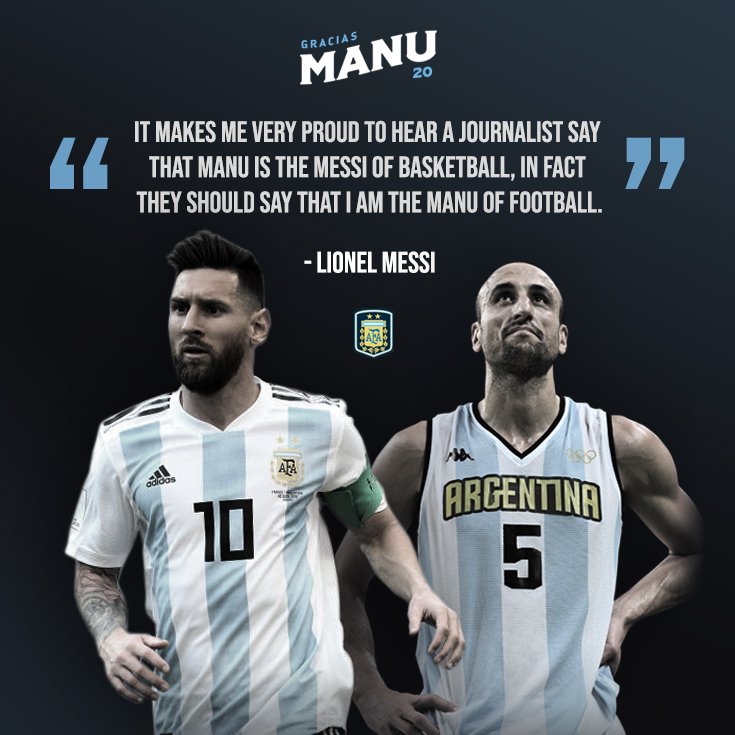 High praise from his fellow countryman. 👏🇦🇷

#ManuGinobiliDay | #GraciasManu