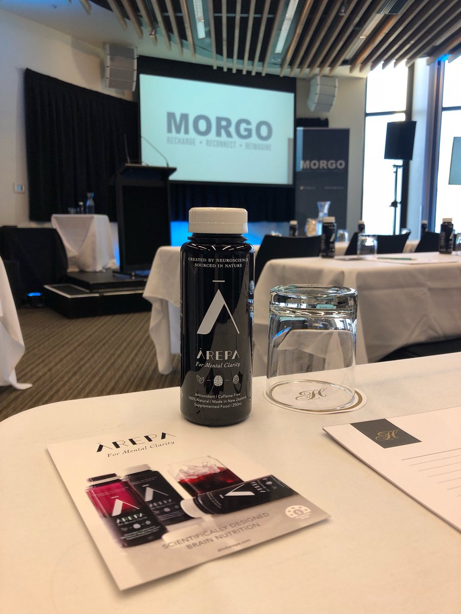 Good morning #MorgoQueenstown Day 2 about to get underway. <a href="/drinkarepa/">Drink Ārepa</a> on the tables this morning for mental clarity #bignight