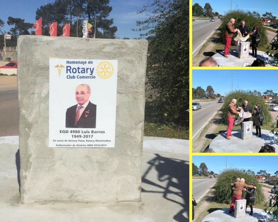 rotaractpac's tweet photo. El Club Rotario Comercio rindió homenaje este 26 de agosto, a la memoria del EGD Luis Barros, al cumplirse un año de su desaparición física.
este homenaje se coloco sobre el cantero central de Avda Giannattasio, km 28, donde se encontraba la Estela Rotaria del extinto RC El Pinar https://t.co/4BOChbhhoh