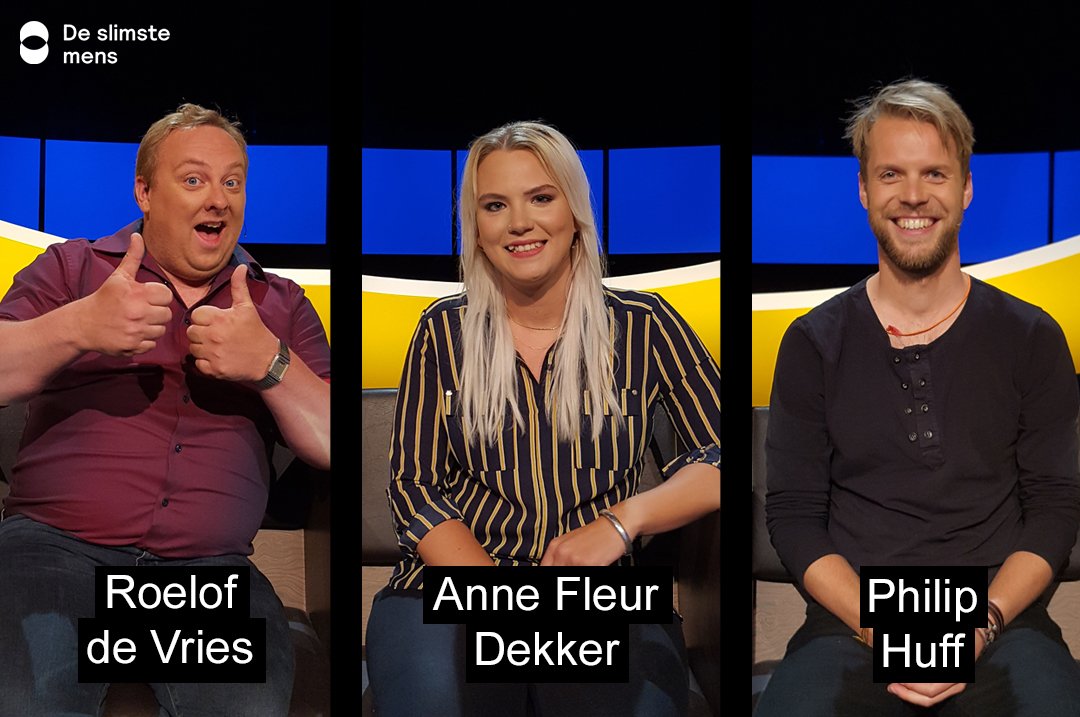 DeslimstemensNL's tweet photo. De grote finale 😁 Wie wordt De slimste mens? #deslimstemens https://t.co/S0QUQHd6sl