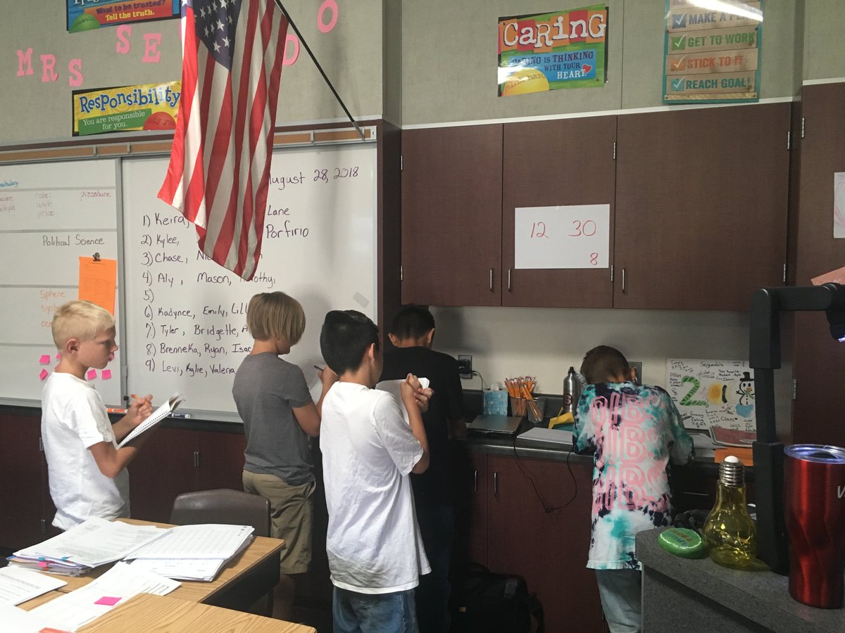 StandardWarrior's tweet photo. Check out our 6th grade Warriors Moving in Math workshops today! Students were engaged and having fun in learning! #SMSWarriorPride #SSDWeCare #StandardSD https://t.co/1msFbboO18