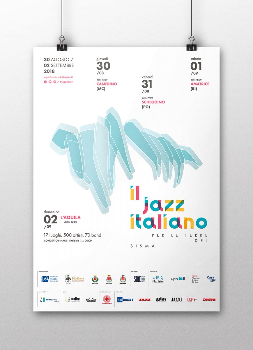 Oggi ha preso il via, a Camerino, Il Jazz Italiano per le Terre del Sisma. #jazz4italy Domani saremo a Scheggino, il 1 settembre ad Amatrice e infine a L'Aquila dove vi aspettiamo domenica. 
Il Jazz Italiano per le Terre del Sisma. #jazz4italy
