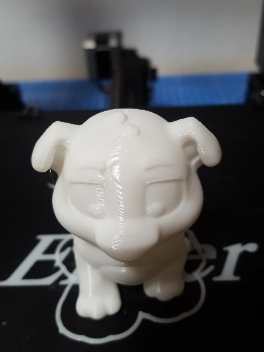 Niko the puppy printed on the @Creality3dprint Ender 3, 0.2 layers printed in @e...