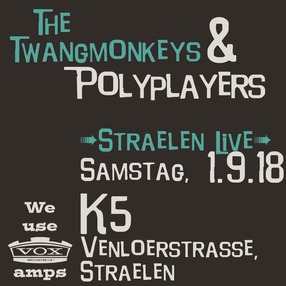 TheTwangmonkeys's tweet photo. #straelen #straelenlive #guitarplayer #drummer #twang #monkeys #live #polyplayers https://t.co/mLxWZIPa3M