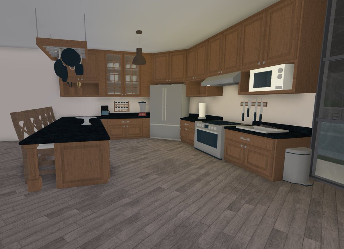 Modern Kitchen Bloxburg Aesthetic Kitchen - Modern aesthetic bloxburg