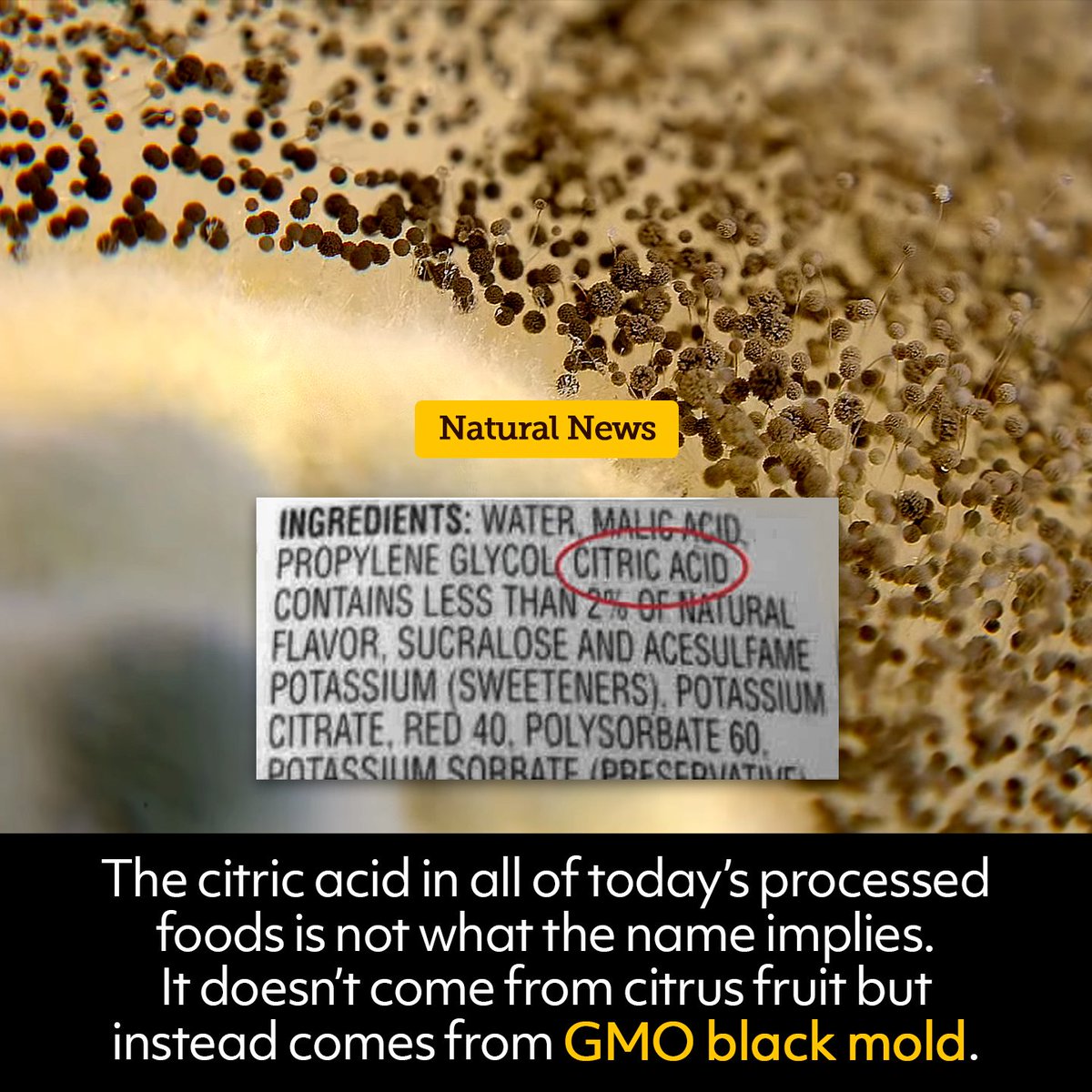 HealthRanger's tweet image. Be informed. #citricacid #health #GMO