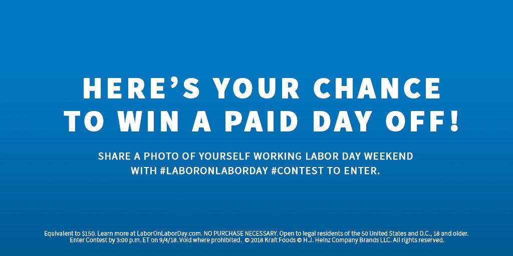 Maxwell_House's tweet photo. 1 in 4 Americans are working this Labor Day. Follow us &amp; tweet a photo of you or someone you know working Labor Day Weekend using #LaborOnLaborDay and #Contest between 9/1-9/3 for the chance to win a paid day off. See rules: https://t.co/jZoP3PCAug https://t.co/bbuy4jdBrT