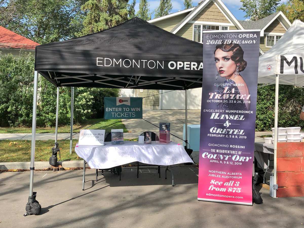 edmontonopera's tweet photo. We’re at @124GrandMarket until 8 tonight, stop by and enter to win season tickets to the opera! #yeg https://t.co/i5aRxGWnyf