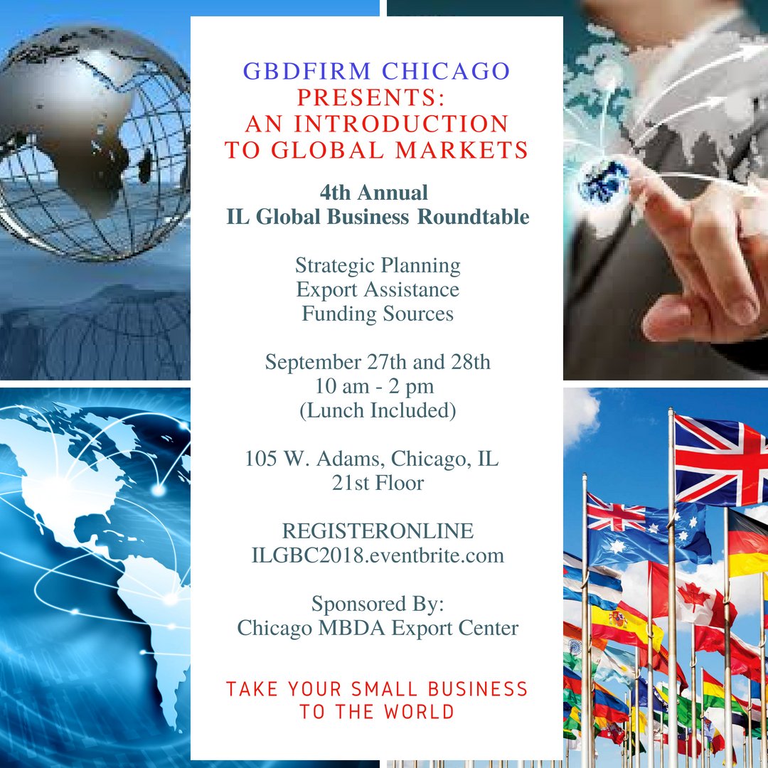 FrancorpDetroit's tweet photo. GBDFirm Chicago new partnership with the Chicago MBDA Export Center l - Join us for our 4th Annual ILGBC. Register: https://t.co/F6Vigzc8wc https://t.co/pJrhdxgh61