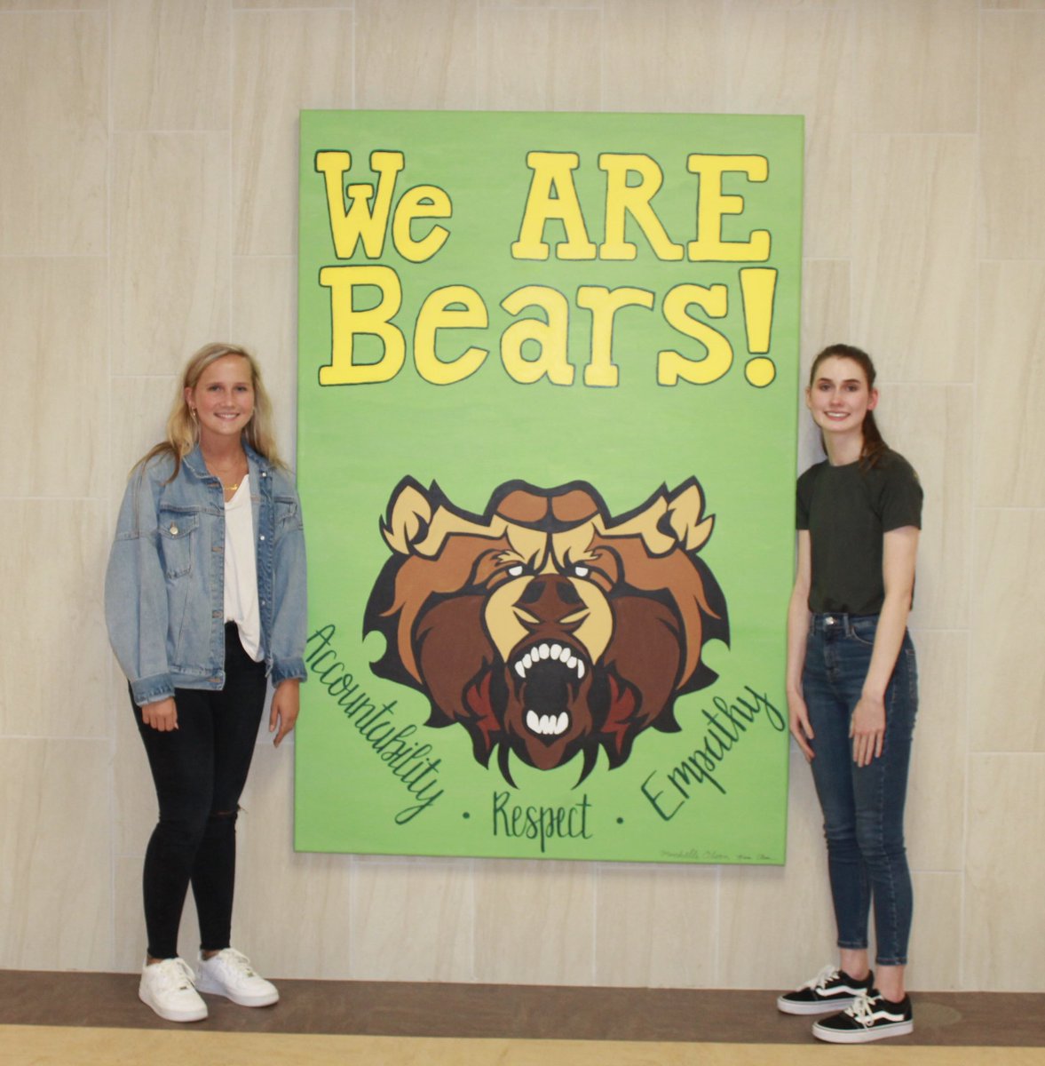 Thank you to Michelle Olson and Kara Olson for painting this for the high school!