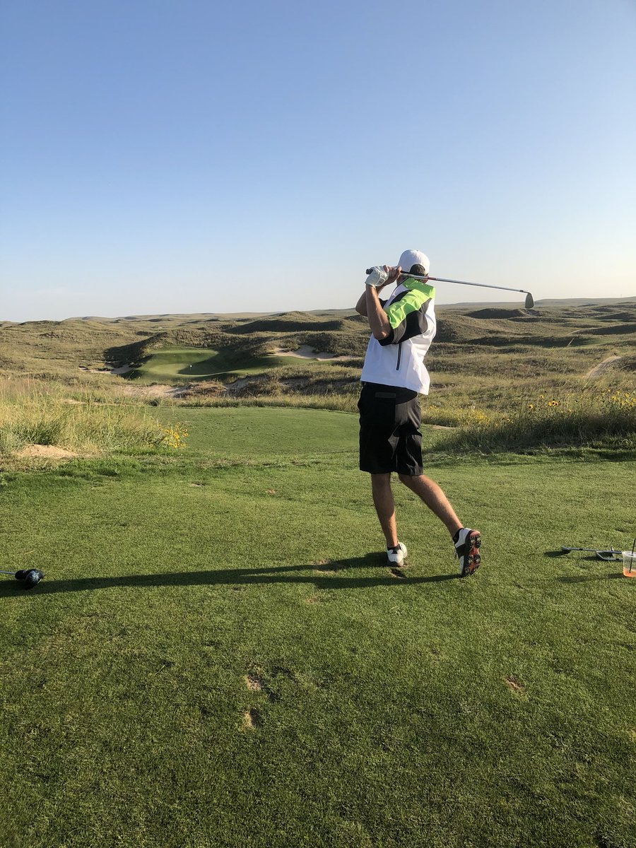 JarodSpurlin's tweet photo. It was a great day @Ballyneal yesterday! @JaredKalina @MikeMcCauley8 @griess_cory and crew have the course playing so so good! First time on the Mulligan was a fantastic way to close out the day!Thanks for letting us come out! https://t.co/4fB5Atxh9M