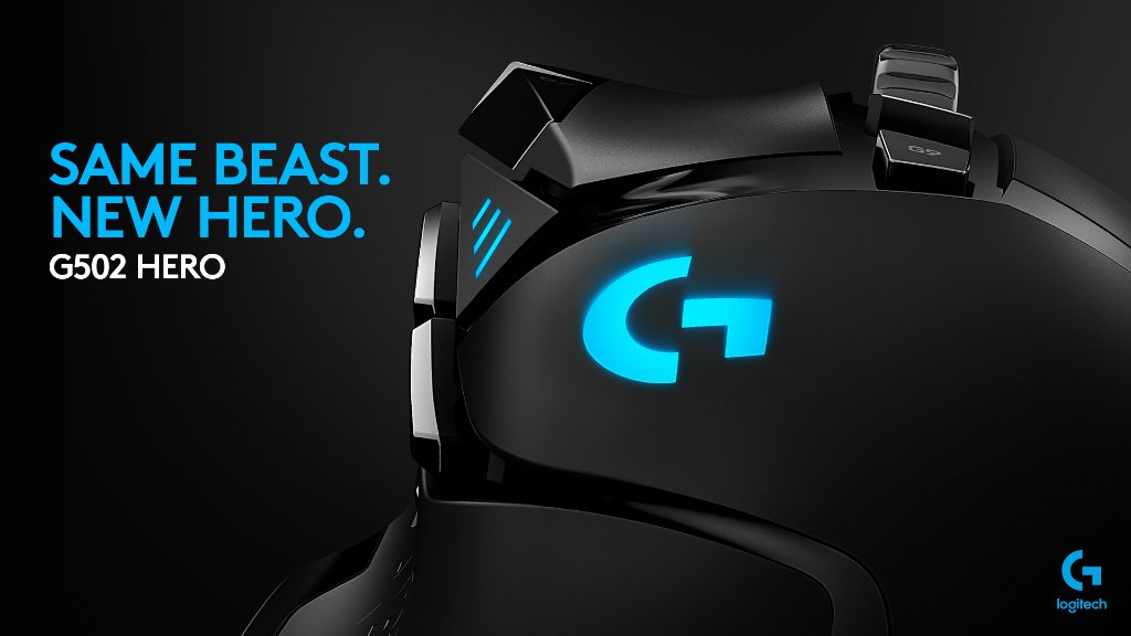 Logitech G on Twitter: "Same beast. New HERO. Get ready to #PlayAdvanced  with G502 HERO from #LogitechG. https://t.co/wWWOXybgO4  https://t.co/GvfQb9bNfE" / Twitter