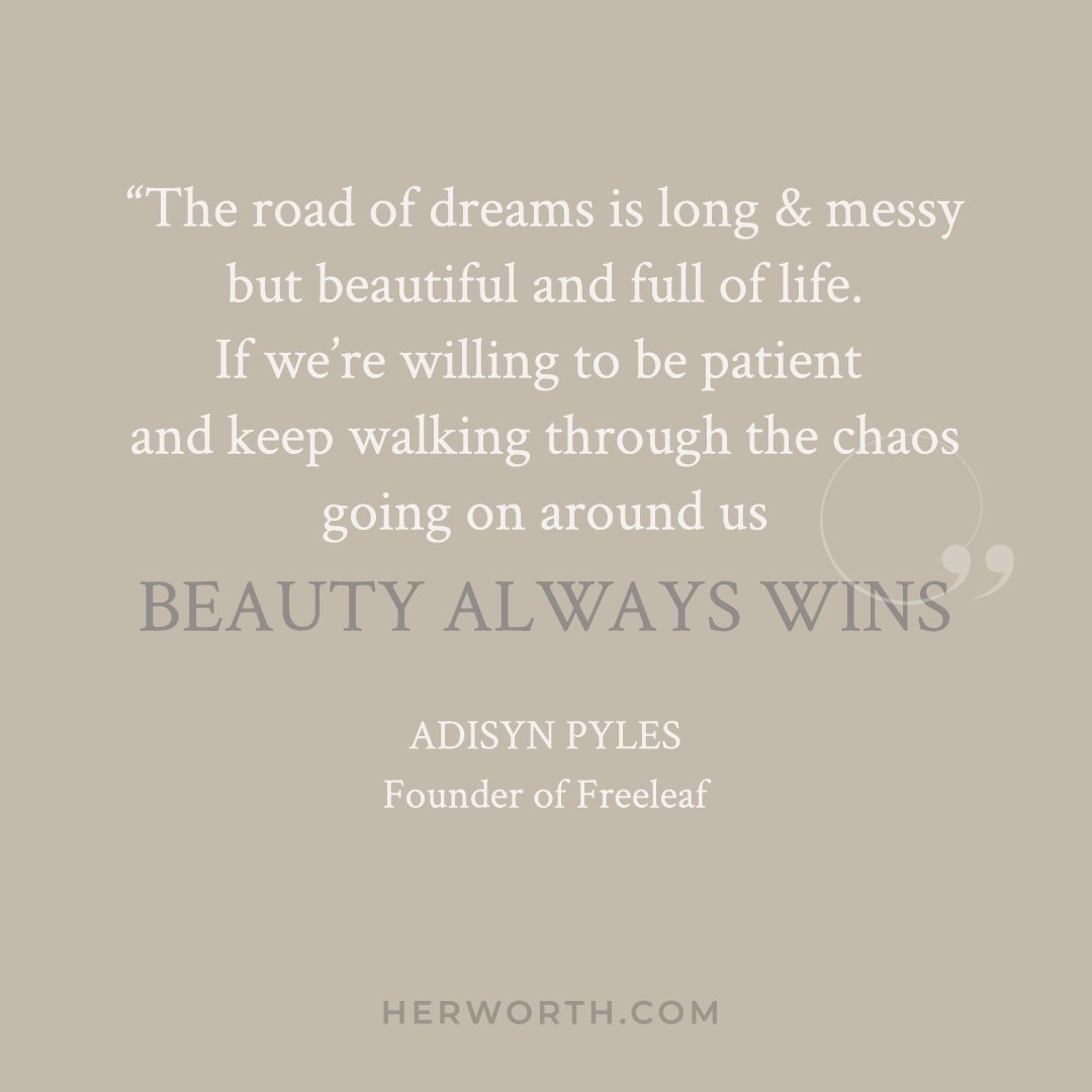 her_worth's tweet photo. Take it from Adisyn Pyles, founder of @FreeleafLtd – those crazy dreams inside of your head are worth acting on and pursuing. To read more about her inspiring leadership journey, go to our website and click on Magazine. https://t.co/KJwsHmtTZp