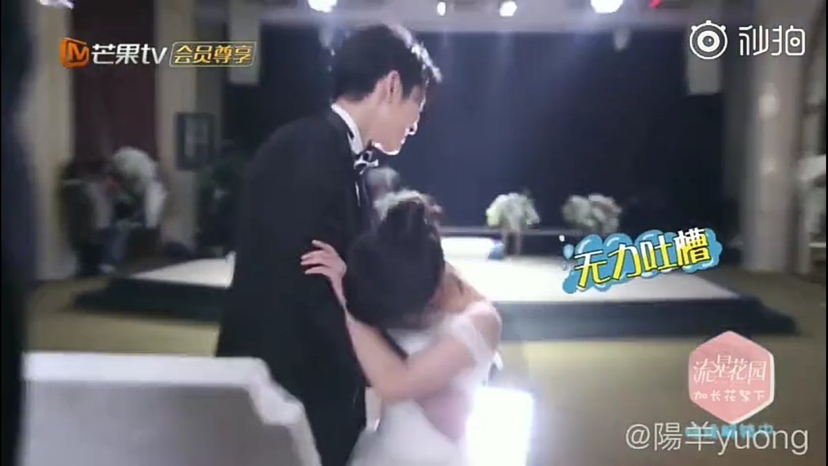 The wedding kiss scene bts  I LIVE FOR THIS!!! I just like how Yueyue falls and Didi's arms were already there to catch her 