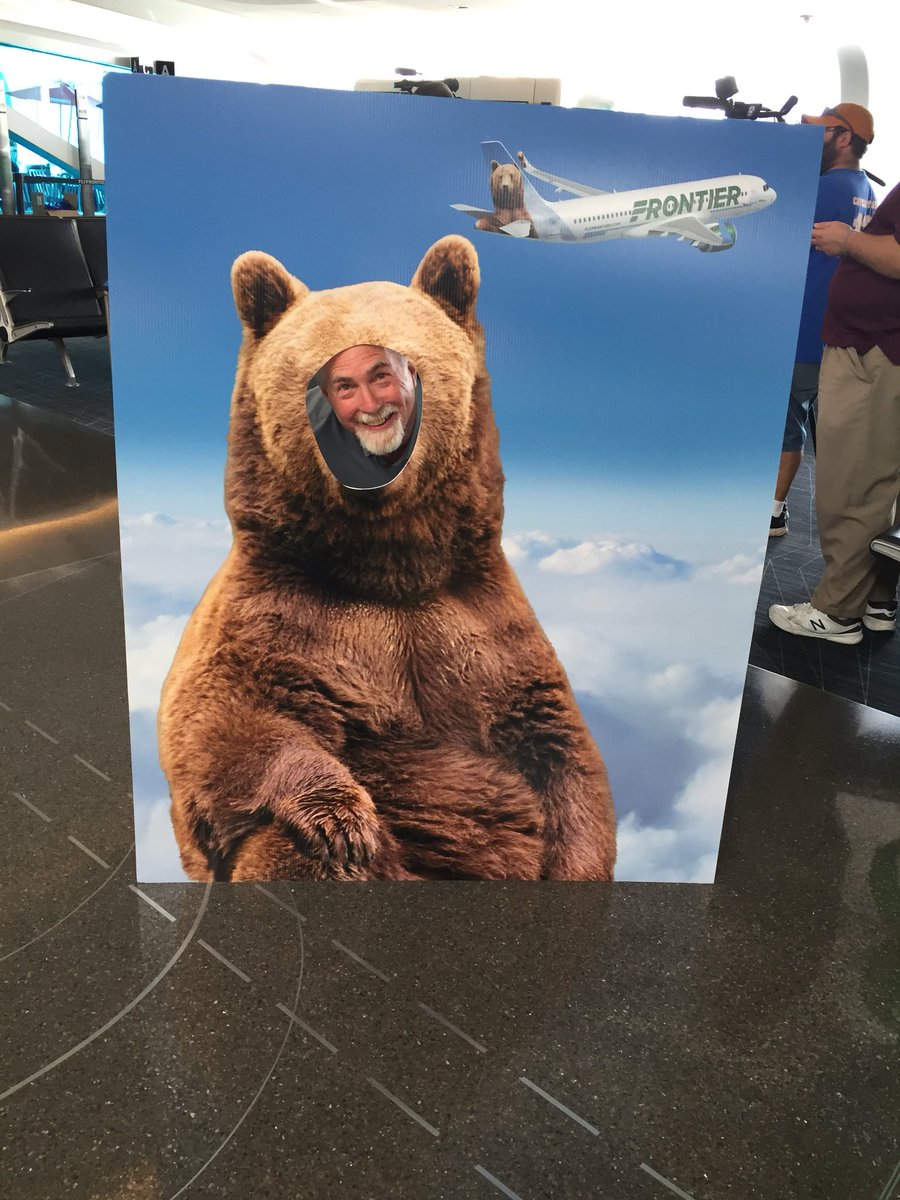 FlyICT's tweet photo. @johnboyspeer is posing for #FrontierAnimals while we await @FlyFrontier to@land! https://t.co/SgdBIHUjq8