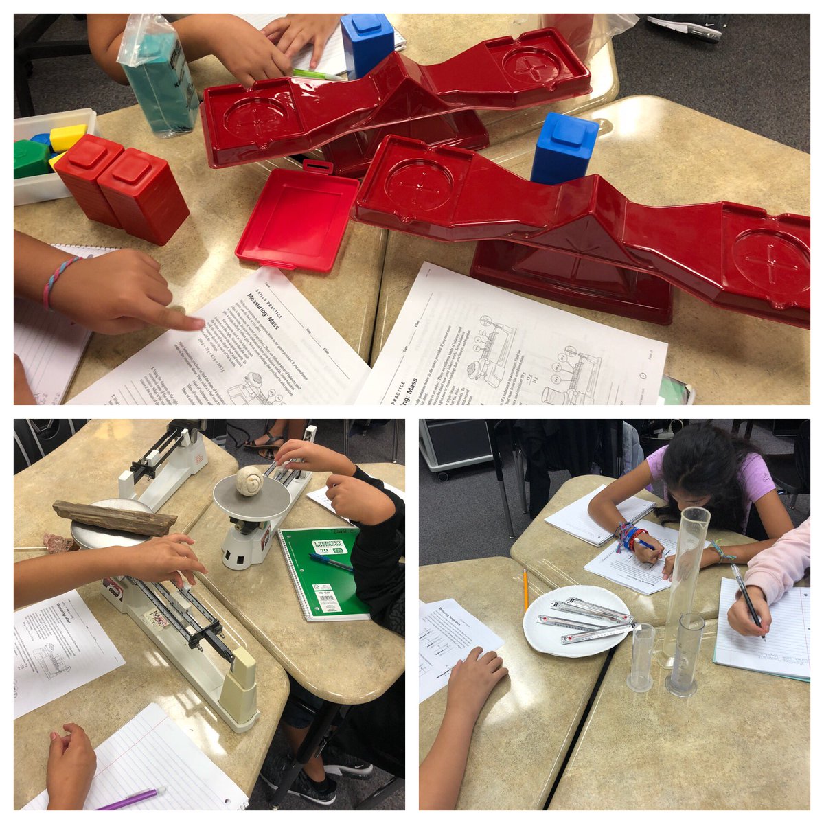 OdomEagles's tweet image. #WICORized Hands-On measurement stations in this @Odom5thGrade science class! 🔬