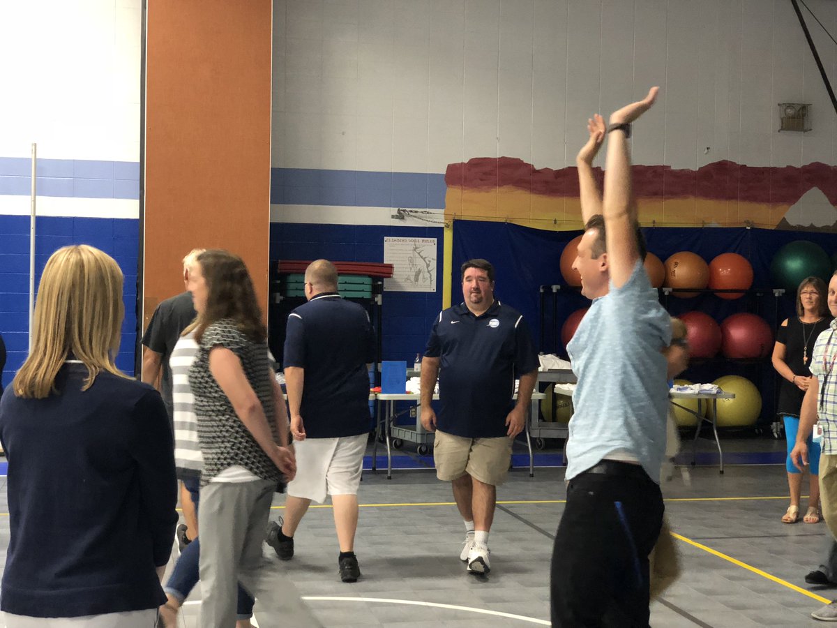 You know how we do it!  #CommunityCircle #TRIBES activities to kick off our staff time together! If you're going to talk the talk, you need to WALK THE WALK! We learn by doing... then grow with our students &amp; build #community and the strongest #culture ever! <a href="/STEM_Saratoga/">@STEM_Saratoga</a>