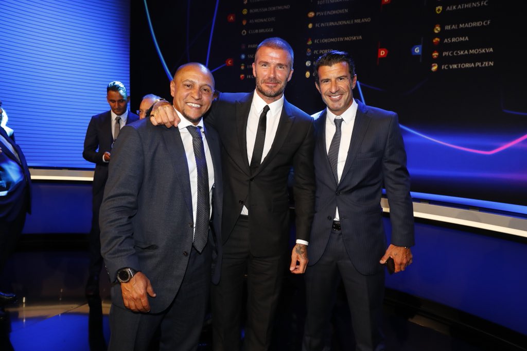 Oficial_RC3's tweet photo. Mis grandes amigos Beckham and luis Figo feliz em os encontrar https://t.co/OxLWNheakw