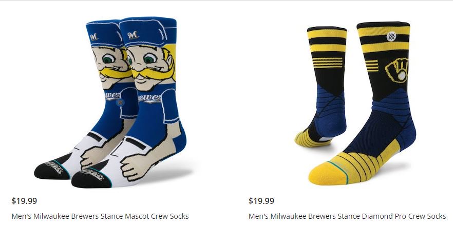 blitzgrambo's tweet photo. I think these great offerings from the @Brewers would really help up @BenHandelman 's sock game to "major-league" levels. How about it @AshleySears6 ? #BernieSocks https://t.co/mDU4mgbNWc
