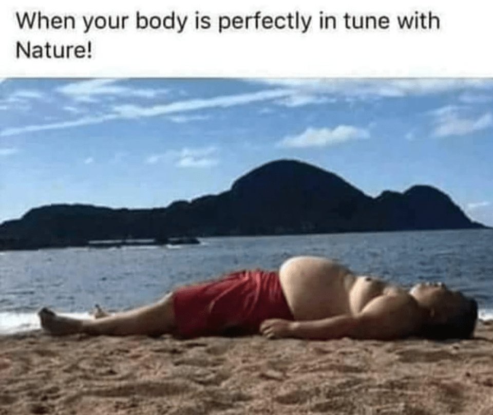 TuRevisorFiscal's tweet photo. Mi cuerpo está en perfecta armonía con la naturaleza. https://t.co/T1Cr9ztfE3