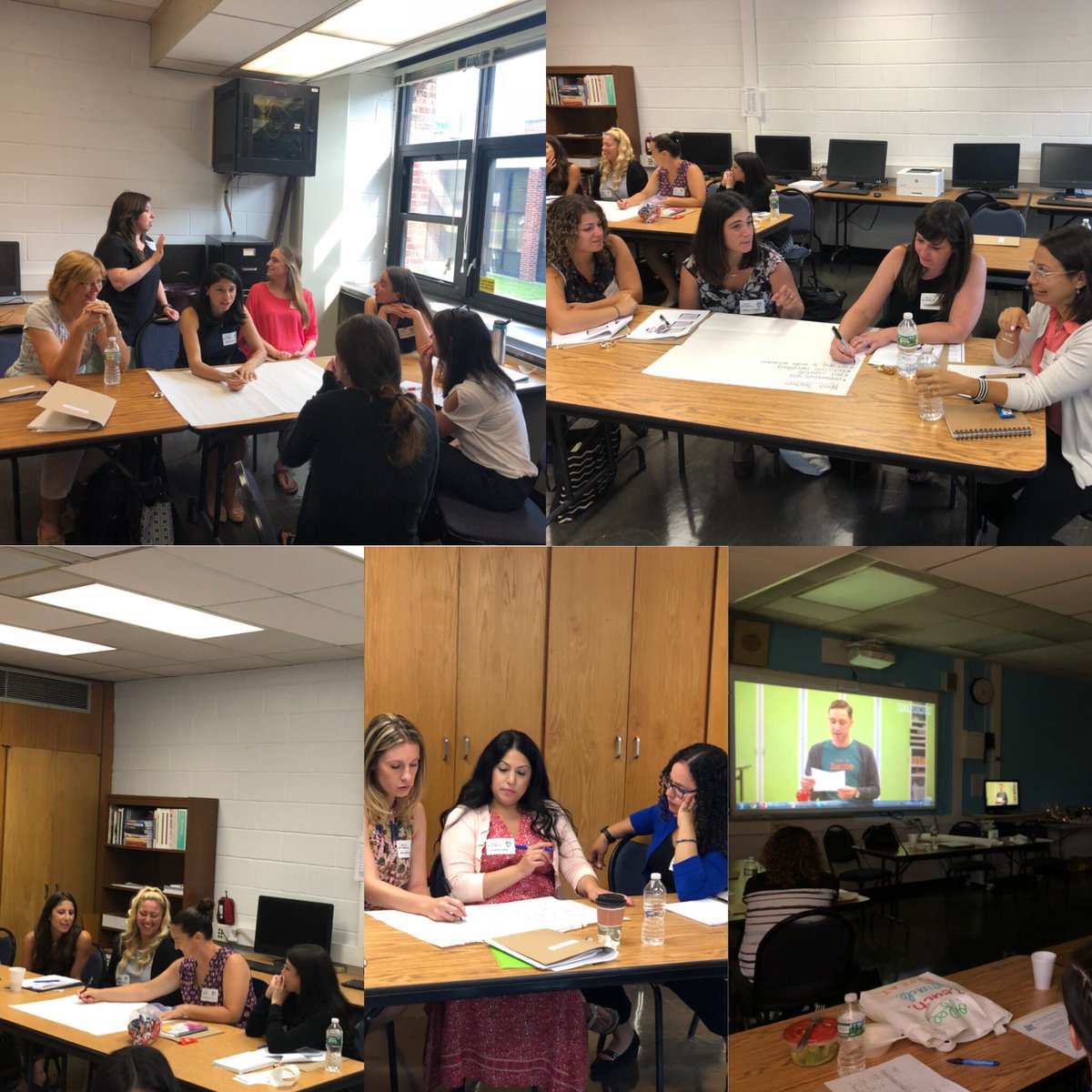 m_goldspiel's tweet photo. @RoslynSchooIs Just wrapped up this yearโs Roslyn New Teacher Institute! Such motivated, sharp, thoughtful, and inspired educators! #WeAreRoslyn #community #WholeChild #KnowYourWhy #BeWhereTheStudentsAt @kbceducation #FlipgridFever #SoulPancake https://t.co/YdEF8ZvQo4