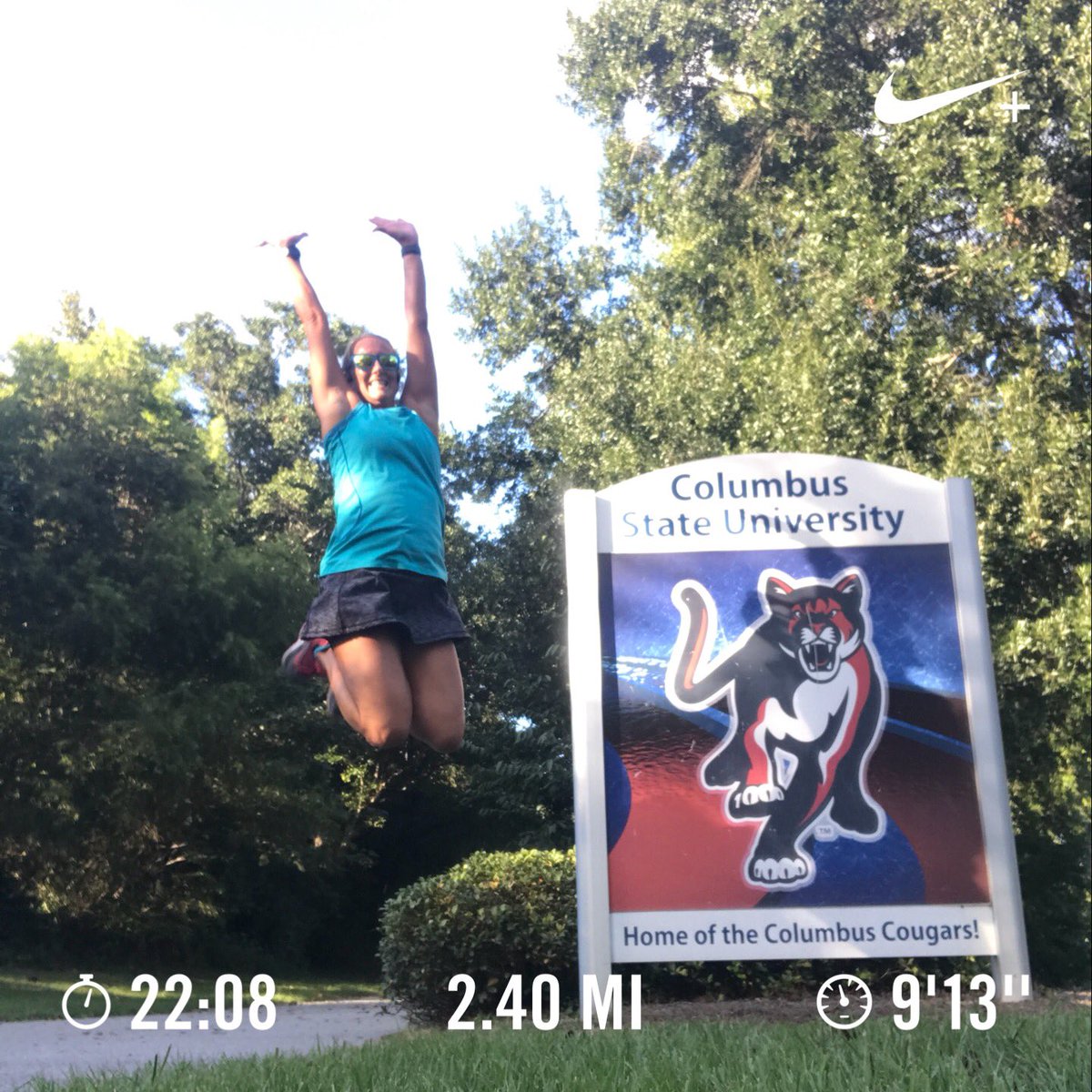5k_chick's tweet photo. Been a while since I had an after work run but I needed to get a few more miles for that 💯 for the month! #1200milesin2018 🏃🏼♀️💦 #rungoals #RunCSU #800down400togo #sauconyrunning https://t.co/Wcm9QhunCk