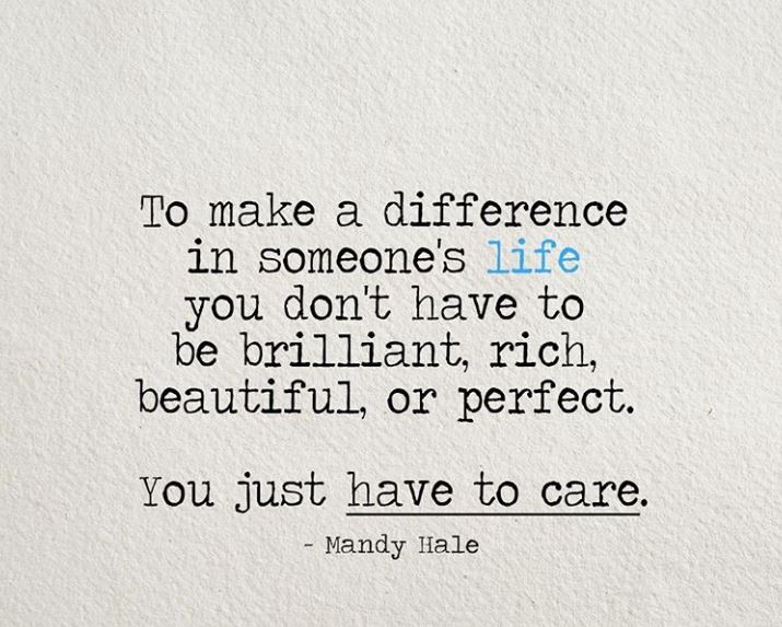 What are you doing to impact someone elses life? Work or Pleasure, we all connect for a reason! Make a difference! Care about others! It's a big world out there!