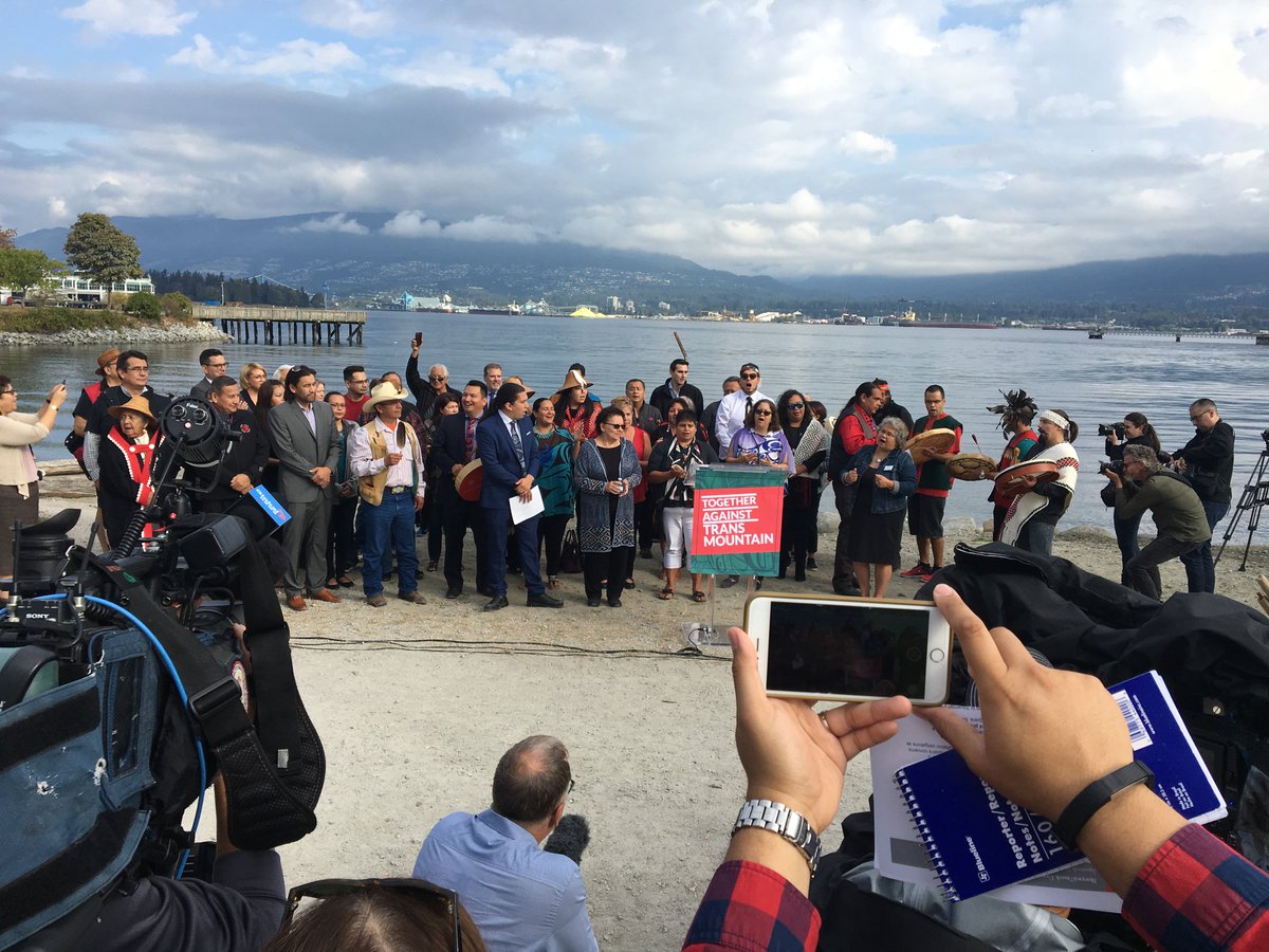 Today’s First Nations news conference in Vancouver’s Crab Park was the largest one in Peak’s 15 year history. Ten TV cameras, over 150 First Nations and media in attendance. A great job by all spokespeople, including our client Khelseilm of the Squamish Nation.