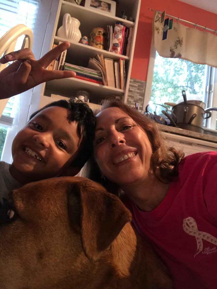 martachaney's tweet image. First week selfie challenge!  The grandchildren!  One of us did not want to look at the camera!  #CSSelfie