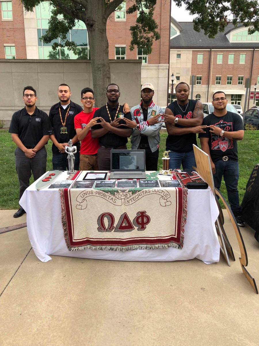 Some of the Bros putting in a good word at the RSO #ThrowbackThursday #RushODPhi #ODPhi #TooProud #TooHype #SIUC