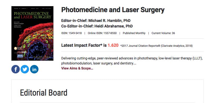 Photobiomodulation, Photomedicine, Laser Surgery tweet media