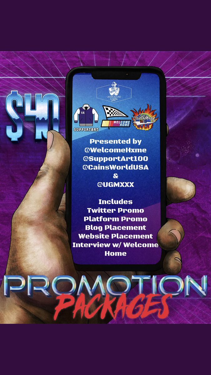 AlphabyteMusic's tweet image. ✅Check out the variety of packages we have to offer!✅
@SupportArt100 @grooverelly @WelcomeHxme @UGMXXX @CainsWorldUSA #SupportArt #PromoPackages