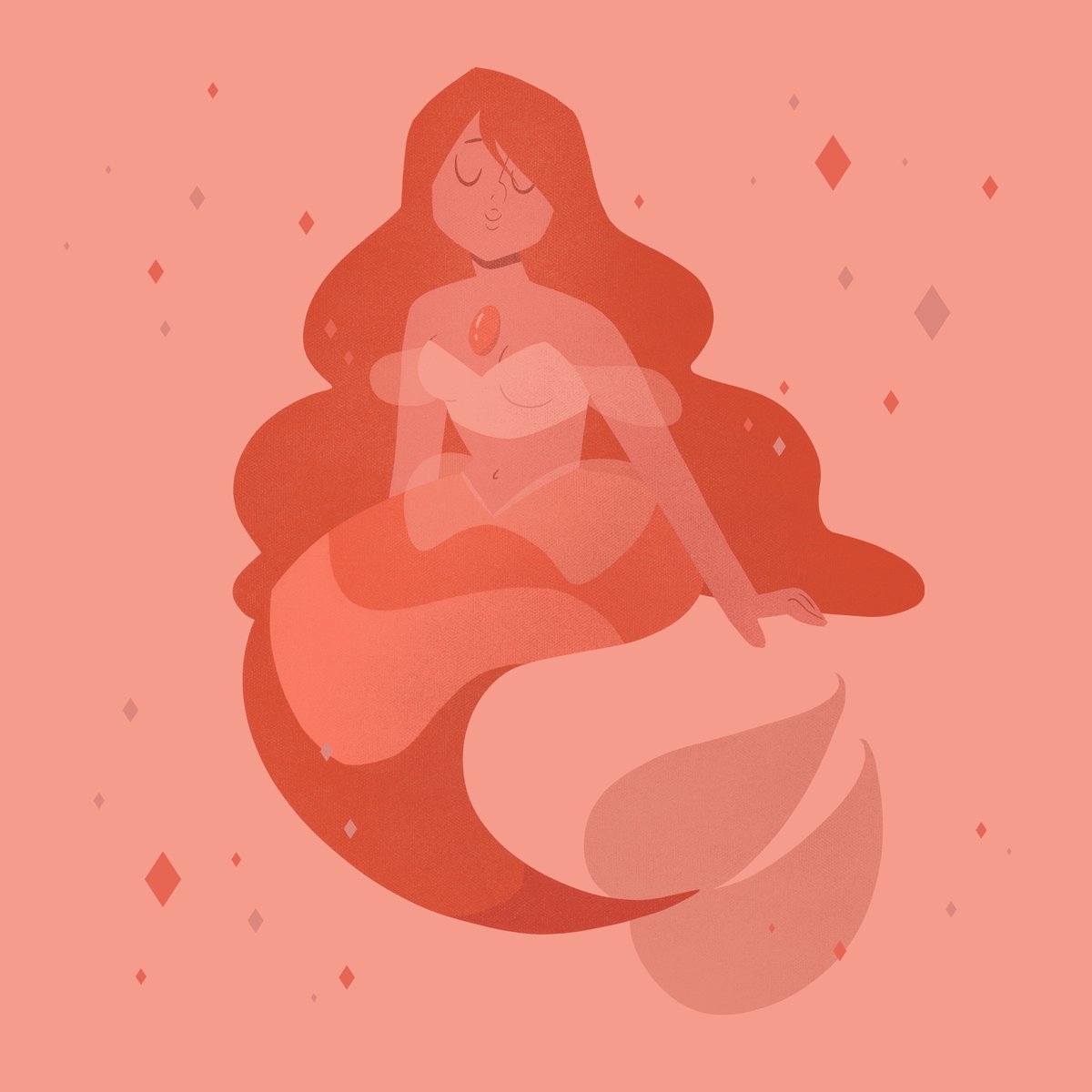bealorart's tweet photo. 10. Create a new gem design π I figured, since Precious Coral is made from organic ocean life, maybe this is the mermaid version of gems?? (or I just wanted to draw a mermaid, I dunno) #StevenUniverse #30daysofsteven https://t.co/pvdcLz5T9t