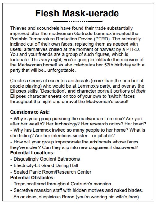 WritNelson's tweet photo. Among my proudest achievements is #EllipsesRPG, an accessible tabletop ruleset (with quick story generators!) I released for free to help folks new and old get into the hobby faster, and with more freedom. :)
https://t.co/U2uzB9kz0P https://t.co/uuMDZ10NrN