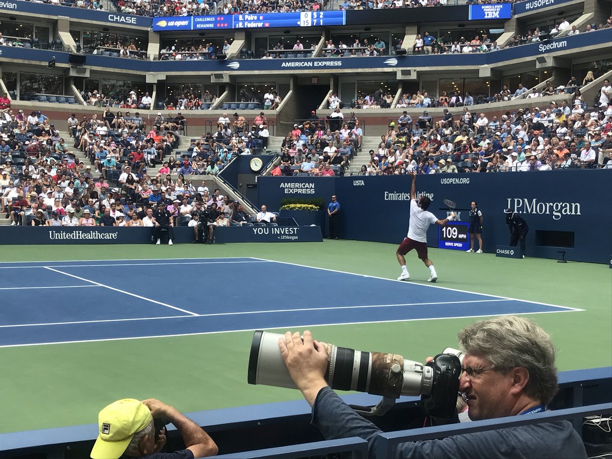 Just another reason being an #emdoc is the coolest job ever #usopen #eventmedicine #perksofem #frontrowseats #goat #federer <a href="/usopen/">US Open Tennis</a> <a href="/Maimonides_EM/">Maimonides EM</a>