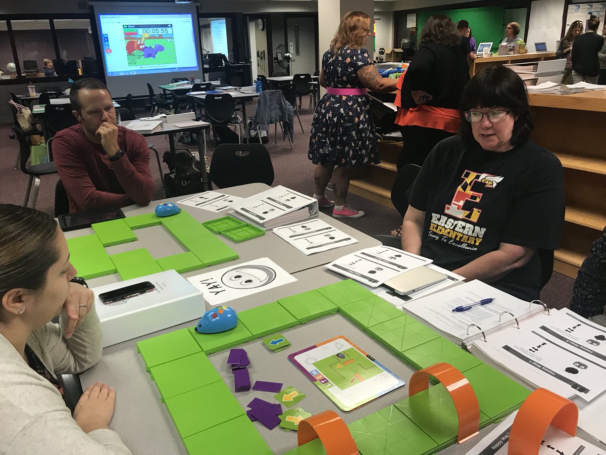 mrs_rubeck's tweet photo. Presenting the new coding curriculum to #wcpsmd library/media specialists. @wcpsmd #kidcancode @WCPS_LMS #stem https://t.co/LFCsNh5QKI