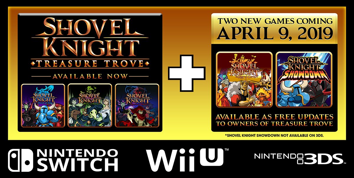 Skalk Opsommen Doodskaak Yacht Club Games -Shovel Knight Dig DLC is OUT NOW on Twitter: "Do you own Shovel  Knight on Switch? 3DS? Wii U? All versions will receive King of Cards, the  largest Shovel