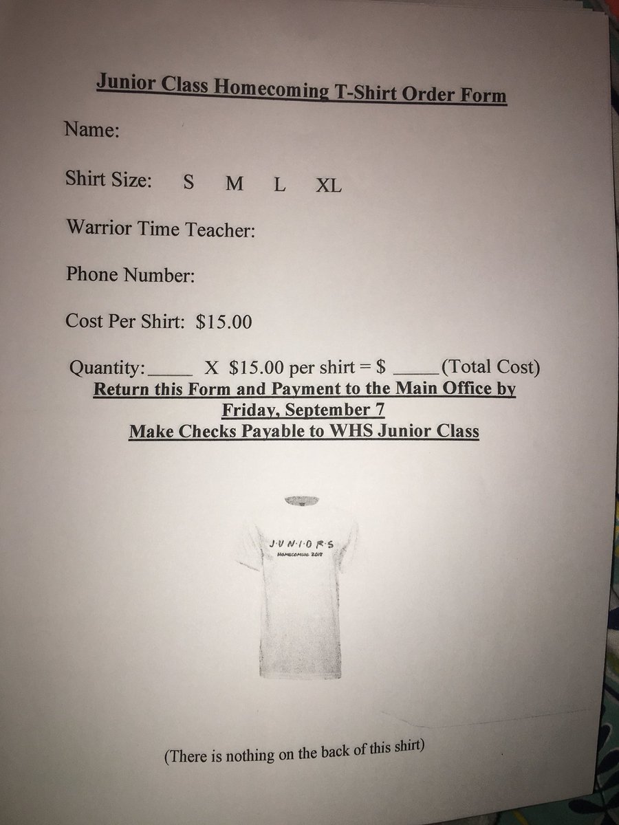 washclass2020's tweet photo. HOMECOMING T-SHIRTS if u haven’t gotten one yet ask any of your 4 junior class officers for a form :-) due September 7 @MarekMcBride @AbeJeffrey1 @joe_jonasson @kennedyfelland https://t.co/VkNvyHtkh1