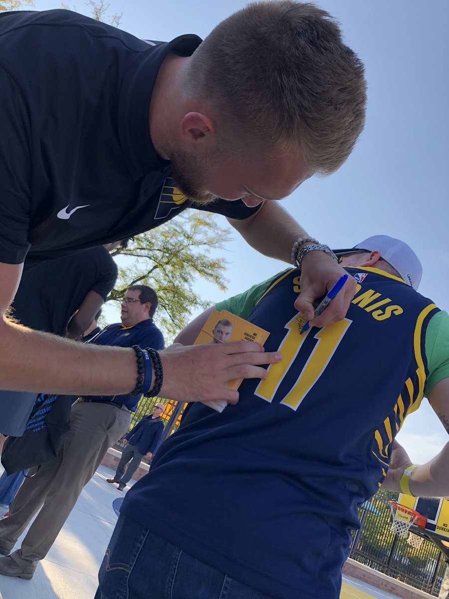 Pacers's tweet photo. Just one of the perks of being a #Pacers Season Ticket Holder... A party tonight at @TCMIndy with @Dsabonis11, @IkePostrs_, @AlizeJohnson, and @EdmondSumner. https://t.co/2qYC40x5W4