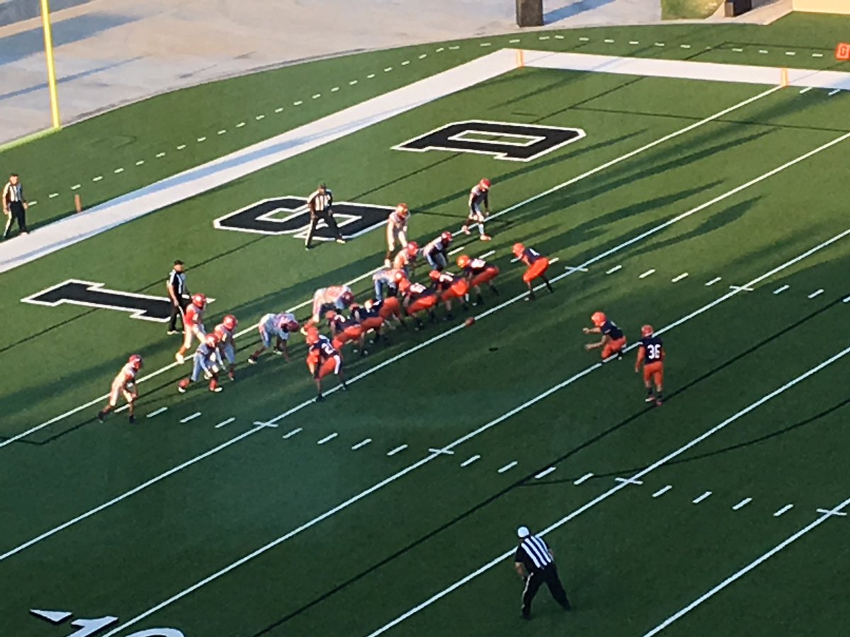 Mike_Schofield's tweet photo. First offensive drive in @BridgelandFB history ends in a touchdown! #history https://t.co/6YIeZAPJy2