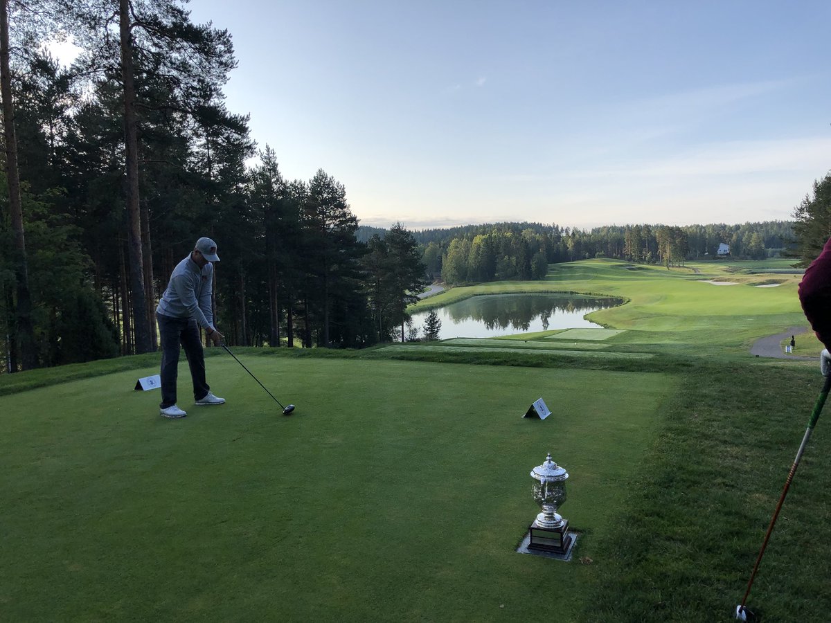 EGA_golf's tweet photo. The Jacques Léglise Trophy is underway!

Joe Pagdin hits the first tee shot for GB&amp;I at Kytäjä Golf in Finland 🇫🇮 https://t.co/8vd29ZEoYz